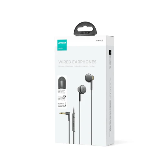 Joyroom JR-EW05 Wired Series In-Ear Wired Earbuds - Black Joyroom JR-EW05 Wired Series In-Ear Wired Earbuds - Black